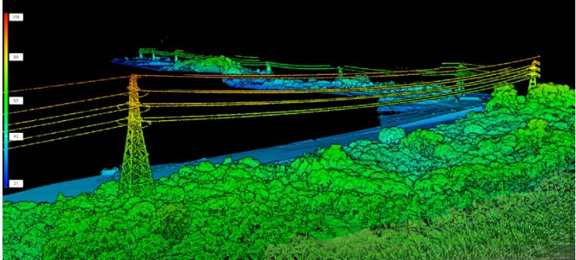 激光雷达航测在电力塔的应用